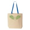Natural Tote with Contrast-Color Handles Thumbnail
