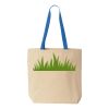 Natural Tote with Contrast-Color Handles Thumbnail