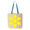 Natural Tote with Contrast-Color Handles Thumbnail