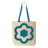 Natural Tote with Contrast-Color Handles Thumbnail