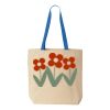 Natural Tote with Contrast-Color Handles Thumbnail