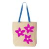 Natural Tote with Contrast-Color Handles Thumbnail