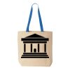 Natural Tote with Contrast-Color Handles Thumbnail