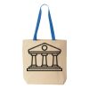 Natural Tote with Contrast-Color Handles Thumbnail