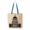 Natural Tote with Contrast-Color Handles Thumbnail