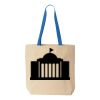 Natural Tote with Contrast-Color Handles Thumbnail