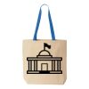 Natural Tote with Contrast-Color Handles Thumbnail