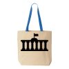 Natural Tote with Contrast-Color Handles Thumbnail
