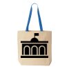 Natural Tote with Contrast-Color Handles Thumbnail