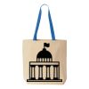 Natural Tote with Contrast-Color Handles Thumbnail