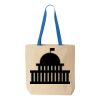 Natural Tote with Contrast-Color Handles Thumbnail