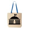 Natural Tote with Contrast-Color Handles Thumbnail