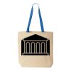 Natural Tote with Contrast-Color Handles Thumbnail
