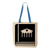 Natural Tote with Contrast-Color Handles Thumbnail