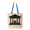 Natural Tote with Contrast-Color Handles Thumbnail