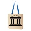 Natural Tote with Contrast-Color Handles Thumbnail