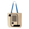 Natural Tote with Contrast-Color Handles Thumbnail