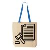 Natural Tote with Contrast-Color Handles Thumbnail