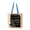 Natural Tote with Contrast-Color Handles Thumbnail