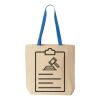 Natural Tote with Contrast-Color Handles Thumbnail