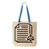 Natural Tote with Contrast-Color Handles Thumbnail
