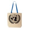 Natural Tote with Contrast-Color Handles Thumbnail