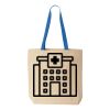 Natural Tote with Contrast-Color Handles Thumbnail