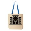 Natural Tote with Contrast-Color Handles Thumbnail