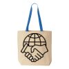 Natural Tote with Contrast-Color Handles Thumbnail