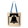 Natural Tote with Contrast-Color Handles Thumbnail