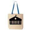 Natural Tote with Contrast-Color Handles Thumbnail