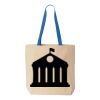 Natural Tote with Contrast-Color Handles Thumbnail