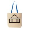 Natural Tote with Contrast-Color Handles Thumbnail