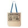 Natural Tote with Contrast-Color Handles Thumbnail