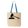 Natural Tote with Contrast-Color Handles Thumbnail