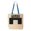 Natural Tote with Contrast-Color Handles Thumbnail