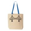 Natural Tote with Contrast-Color Handles Thumbnail