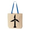 Natural Tote with Contrast-Color Handles Thumbnail