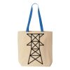 Natural Tote with Contrast-Color Handles Thumbnail