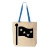 Natural Tote with Contrast-Color Handles Thumbnail