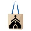 Natural Tote with Contrast-Color Handles Thumbnail