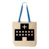 Natural Tote with Contrast-Color Handles Thumbnail