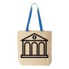 Natural Tote with Contrast-Color Handles Thumbnail
