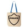 Natural Tote with Contrast-Color Handles Thumbnail