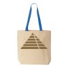 Natural Tote with Contrast-Color Handles Thumbnail