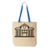 Natural Tote with Contrast-Color Handles Thumbnail