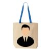 Natural Tote with Contrast-Color Handles Thumbnail