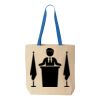 Natural Tote with Contrast-Color Handles Thumbnail