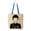 Natural Tote with Contrast-Color Handles Thumbnail