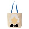 Natural Tote with Contrast-Color Handles Thumbnail
